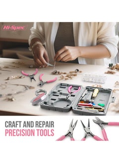 Hi-Spec 17Pc Jewellery Making Tool Kit & 600Pc Findings Accessories Box Set. Pliers & Wires For Handmade Bracelets, Necklaces, Earrings And Charms Arts & Crafts  - Image 4