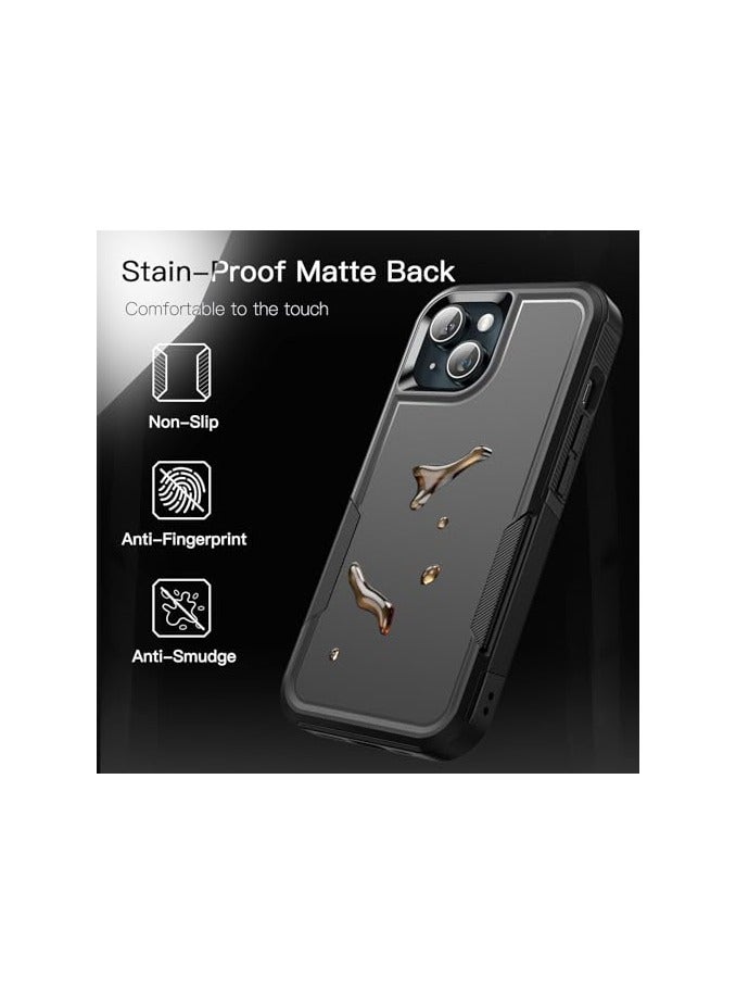 JETech Case for iPhone 15 Plus 6.7-Inch, Heavy Duty Dual-Layer Rugged Protection, Shockproof Protective Tough Phone Cover with Matte Back (Black) - Image 3