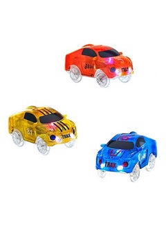 Mindscope Mindscope Twister Tracks Trax Light-up LED 360 Sport Car Series (3 Vehicles in Giftable Retail Boxes) Compatible with All Twister Tracks & Neo Tracks  - Image 2