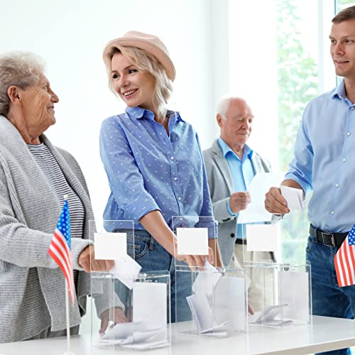 Eersida 20 Pieces Clear Raffle Boxes with Slot 6 x 6 x 6 Inch Plastic Donation Box Voting Suggestion Ballot Containers with Removable Header for Fundraising Collecting Business Card Voting Contest - Image 5