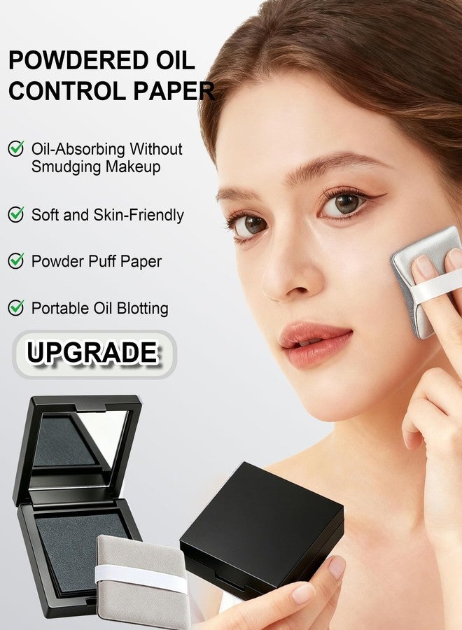 Okerker 500 Sheets Makeup Oil Blotting Paper with Powder - Portable Compact - Image 4