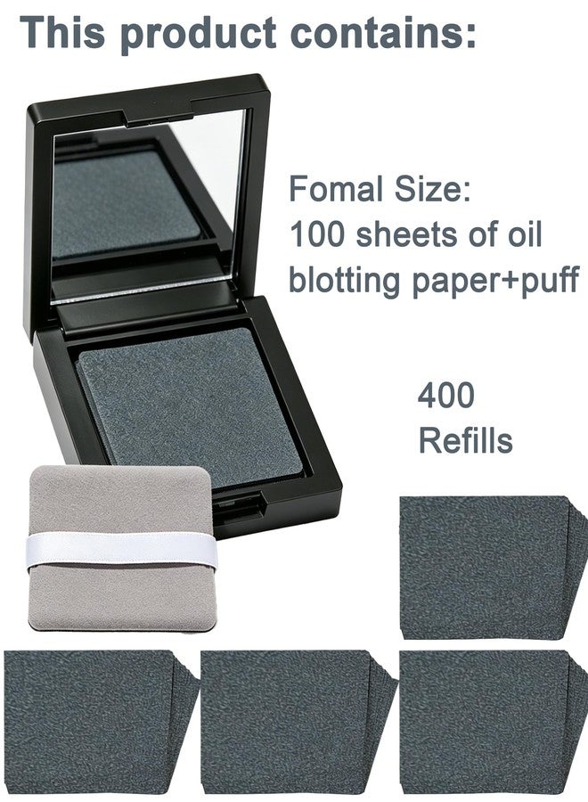 Okerker 500 Sheets Makeup Oil Blotting Paper with Powder - Portable Compact - Image 2