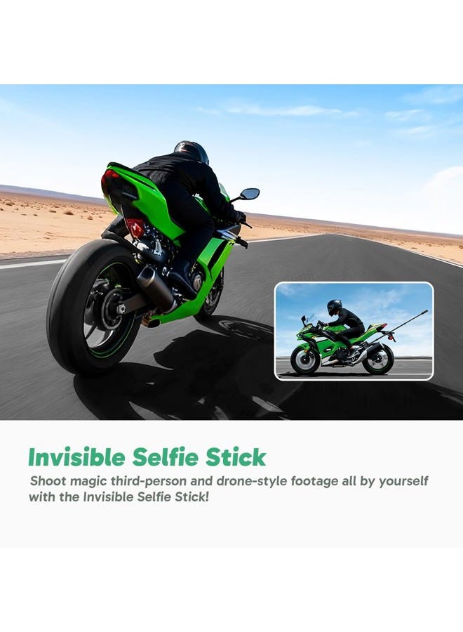 Akaso 360 Weatherproof 360° Action Camera - 5.7K 360 Video with 1/2" 48MP Sensors, 72MP 360 Photo, 360-SuperSmooth, Invisible Selfie Stick, 360° Horizon Lock, AI Tracking Motorcycle Combo - Image 4