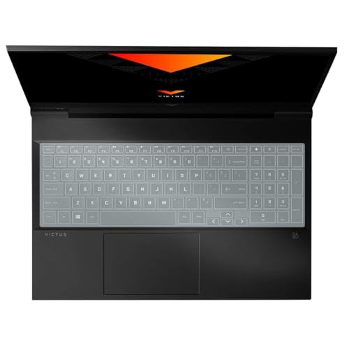 VNJ Accessories Silicone Keyboard Skin Cover for HP Victus 15 (15.6 inch) & HP Victus 16 (16.1 inch) Gaming Laptops (Clear) - Image 1