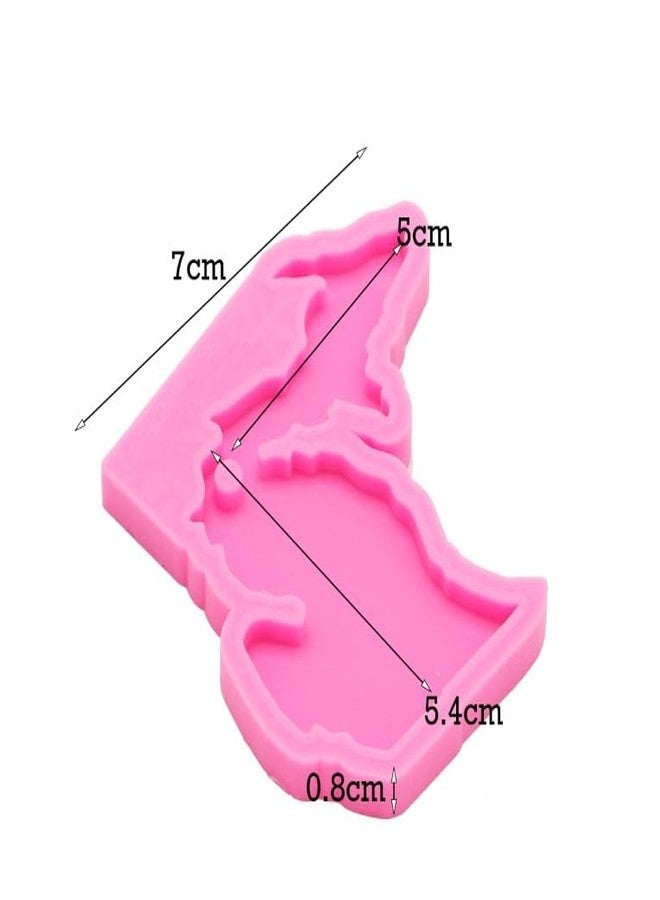 Seedomes 3 Pcs American State Michigan Keychain Silicone Mold Hole DIY Pudding Gum Paste Fondant Mold Desserts Candy Crystal Cupcake Cake Topper Decoration Chocolate Soap Mould Jelly Shots Handmade Ice Cream - Image 2