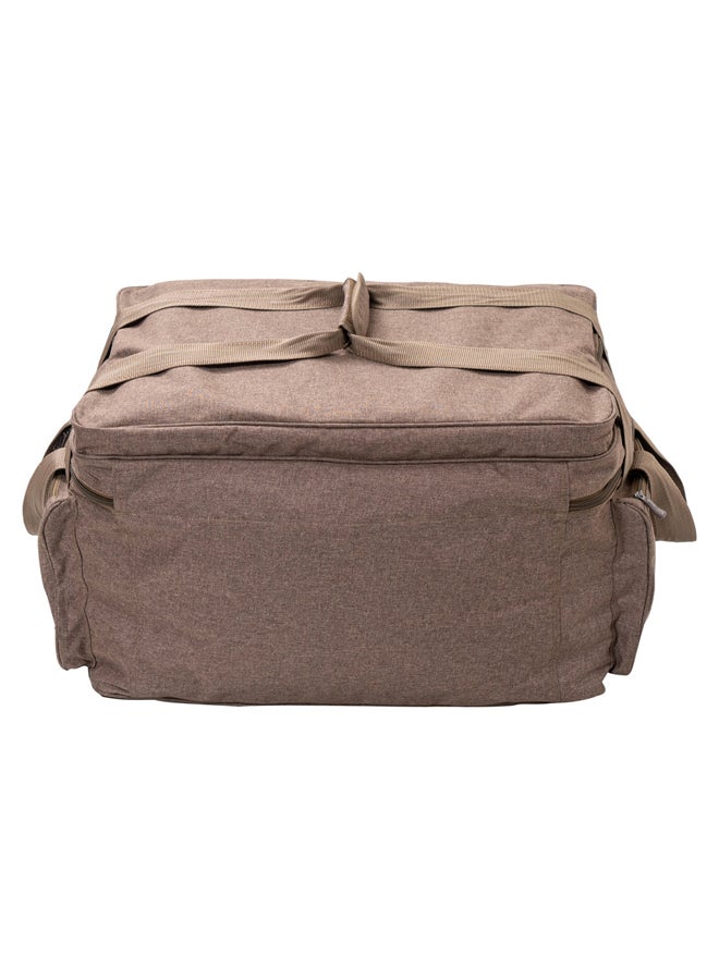 AL SANIDI حقيبة مع صندوق حديدي، حقيبة رحلات، عود، الحجم 59*43*35 سم - Image 4