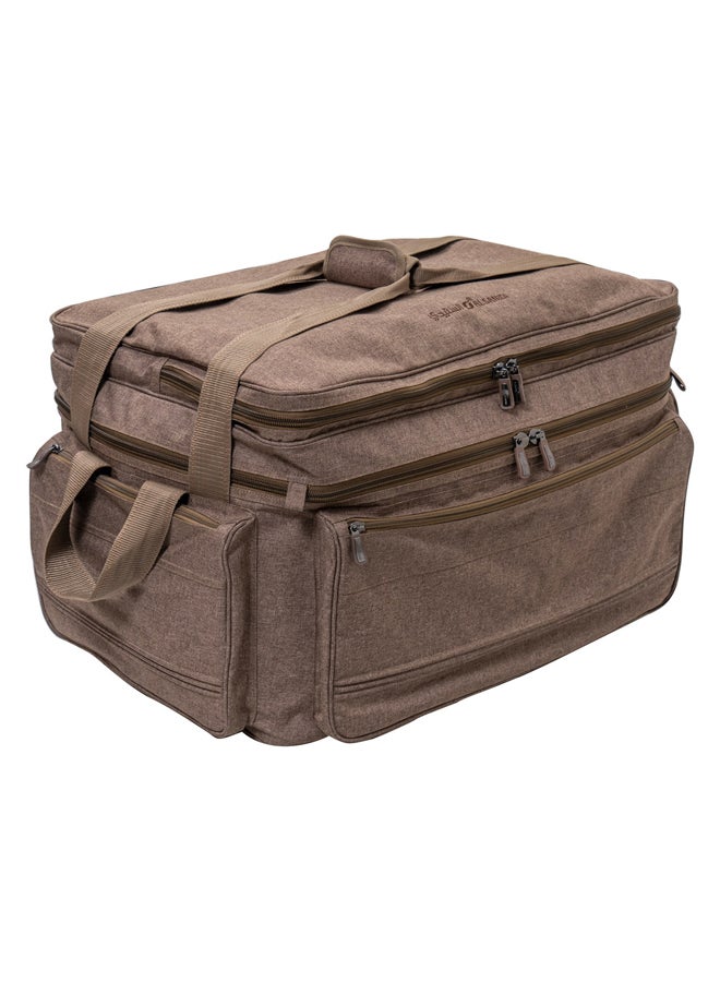 AL SANIDI حقيبة مع صندوق حديدي، حقيبة رحلات، عود، الحجم 59*43*35 سم - Image 1