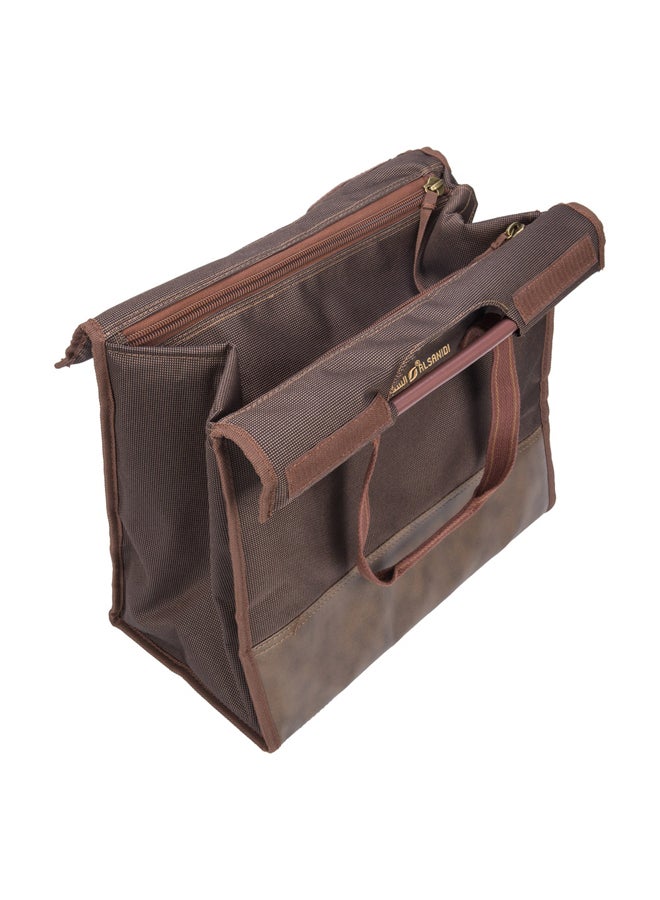 AL SANIDI حقيبة مع صندوق حديدي، حقيبة رحلات، عود، الحجم 59*43*35 سم - Image 5