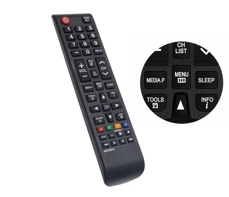 UBay Remote Control Replacement for Samsung AA59-00821A PL43F4500AF LH40HDPLGA/ZA T24C550 UN39EH5003F UN40H5003AFXZA LCD LED HDTV TV - Image 2