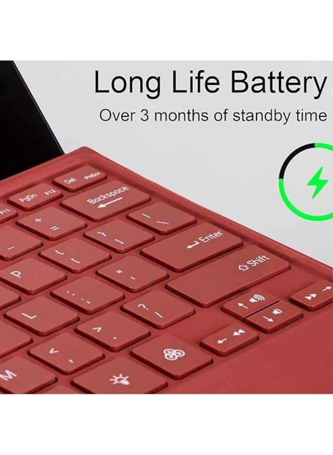 نوع غطاء متوافق مع مايكروسوفت سيرفيس برو 11 (2024) ، 13 بوصة ، لوحة مفاتيح لاسلكية نحيفة محمولة مع لوحة اللمس لوحة مفاتيح الكمبيوتر اللوحي - Image 2