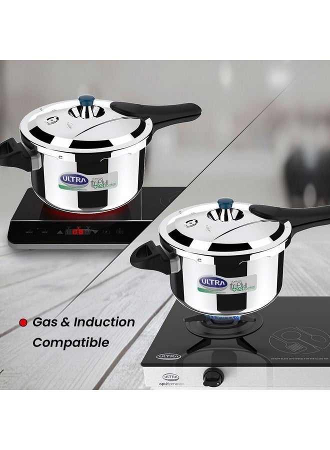 Ultra Triply Diet Cooker 5.5 L,Ss 304 Food Grade,'Scts'Anti Bulging,Froth Collector,Excess Starch Remover,Calory Reduction,Solid Backelite Handles,3 Layered Body, Induction, Isi,5 Y Warranty - Image 2