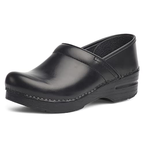 Dansko Women’s Professional Slip-On Clogs –Rocker Sole and Arch Support for Comfort-Ideal for Nursing, Food Service, Healthcare Black Cabrio 9.5-10 Narrow US - Image 1