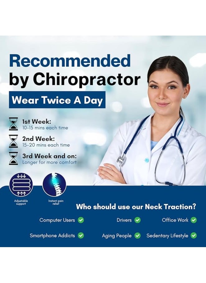 ONE32 Neck Stretcher | Cervical Traction Device for Adjustable Neck Pain Relief | Posture Corrector and Portable Neck Support to Ease Muscle Tension and Headaches | Ideal for Daily Use and Recovery  - Image 4
