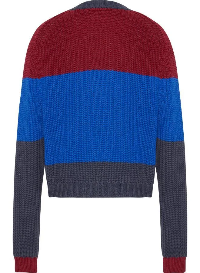 Calvin Klein Jeans Multicolour Chunky Stripe Crew Neck Sweater for Women | Best Price UAE