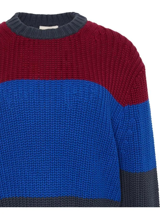 Calvin Klein Jeans Multicolour Chunky Stripe Crew Neck Sweater for Women | Best Price UAE