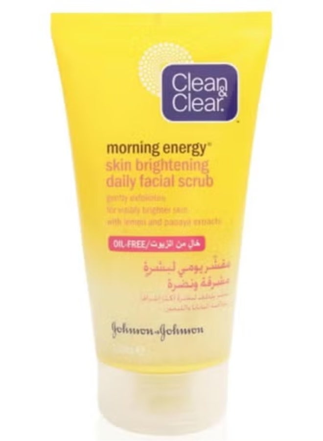 Clean & Clear 2 Pack of Clean & Clear Daily Scrub for Radiant and Glowing Skin, Lemon & Papaya - 150ml - Image 2