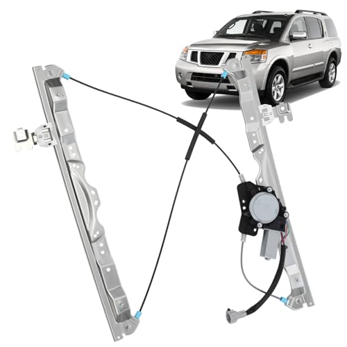 ISINFLASH 748-524 Front Left Driver Side Power Window Lift Regulator with Motor (6 Pins) Compatible with Nissan Pathfinder Armada 2004/ Armada 2005-2013/ Titan 2004-2010/ Infiniti QX56 2004-2010 - Image 1