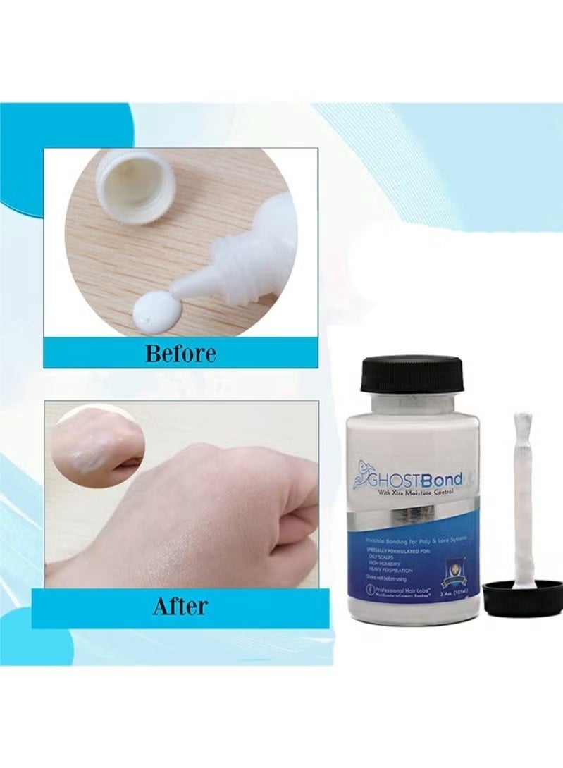 Ghost Bond Invisible Wig Adhesive 101ml, Waterproof, Oil-Proof, Non-Toxic, Hair Replacement Adhesive for Polyester and Lace Wigs - Image 3