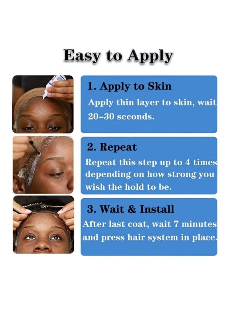 Ghost Bond Invisible Wig Adhesive 101ml, Waterproof, Oil-Proof, Non-Toxic, Hair Replacement Adhesive for Polyester and Lace Wigs - Image 5