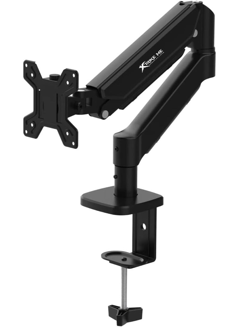 XTRIKE ME HT-20 Single Monitor Desk Mount Stand Arm for TV and Monitor 13 to 32 Inches / UP to 9 kg - Motion Swivel ±90°, Rotation 360° VESA 75 x 75 to 100 x 100 - Image 1