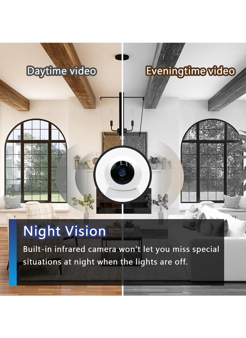 CROIRE - CROIRE PAN/TILT 1080P FULL HD HOME SECURITY WI-FI CAMERA, LIVE VIEW AND TWO-WAY AUDIO, NIGHT VISION, MOTION DETECTION, BABY MONITOR, MICROSD CARD SUPPORT, WORKS WITH GOOGLE ASSISTANT AND AMAZON ALEXA - Image 1