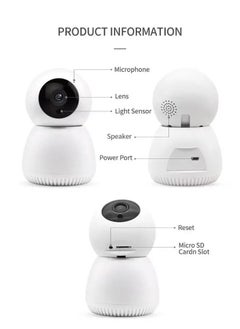 CROIRE CROIRE PAN/TILT 1080P FULL HD HOME SECURITY WI-FI CAMERA, LIVE VIEW AND TWO-WAY AUDIO, NIGHT VISION, MOTION DETECTION, BABY MONITOR, MICROSD CARD SUPPORT, WORKS WITH GOOGLE ASSISTANT AND AMAZON ALEXA  - Image 3