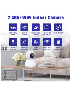 CROIRE CROIRE PAN/TILT 1080P FULL HD HOME SECURITY WI-FI CAMERA, LIVE VIEW AND TWO-WAY AUDIO, NIGHT VISION, MOTION DETECTION, BABY MONITOR, MICROSD CARD SUPPORT, WORKS WITH GOOGLE ASSISTANT AND AMAZON ALEXA  - Image 4