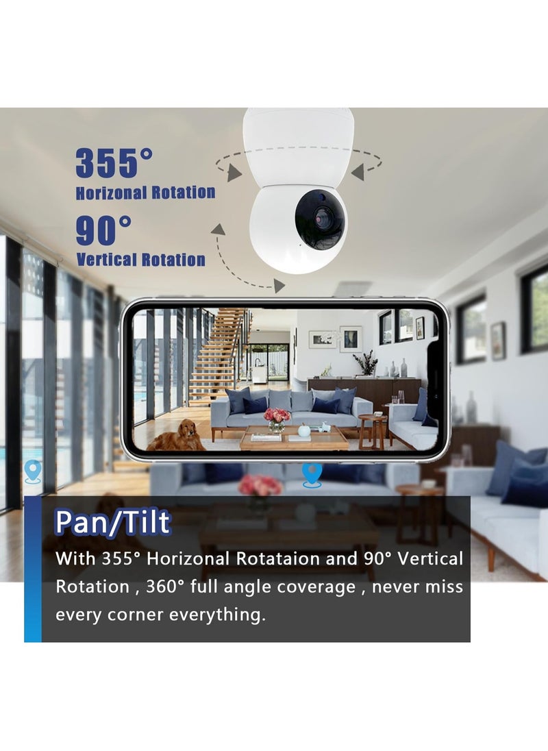 CROIRE - CROIRE PAN/TILT 1080P FULL HD HOME SECURITY WI-FI CAMERA, LIVE VIEW AND TWO-WAY AUDIO, NIGHT VISION, MOTION DETECTION, BABY MONITOR, MICROSD CARD SUPPORT, WORKS WITH GOOGLE ASSISTANT AND AMAZON ALEXA - Image 1