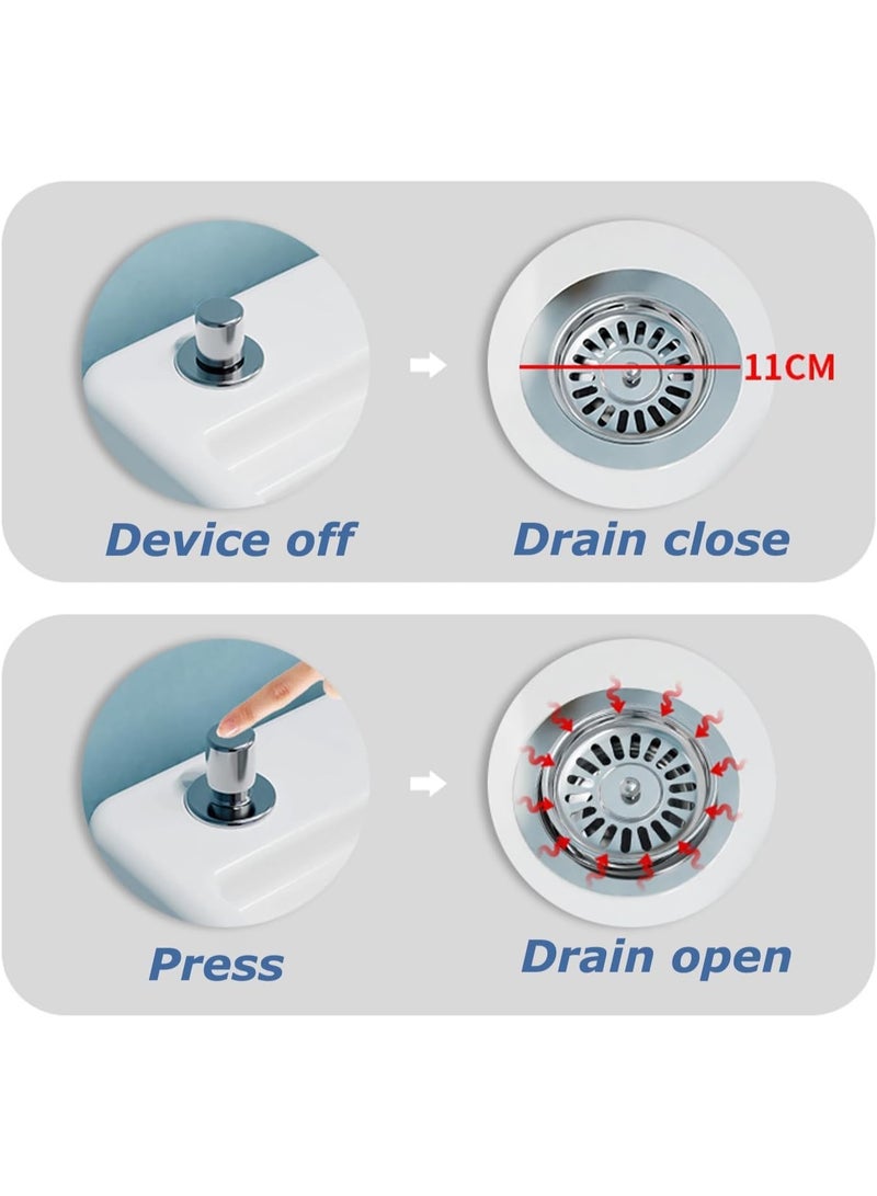 TAPIT Mop Sink Ceramic Mop Service Basin with Removable Shelf Drain Botton and Faucet Floor Utility Sink Tub Kit for Bathroom Balcony Laundry Room (46.5*33*49cm) - Image 3