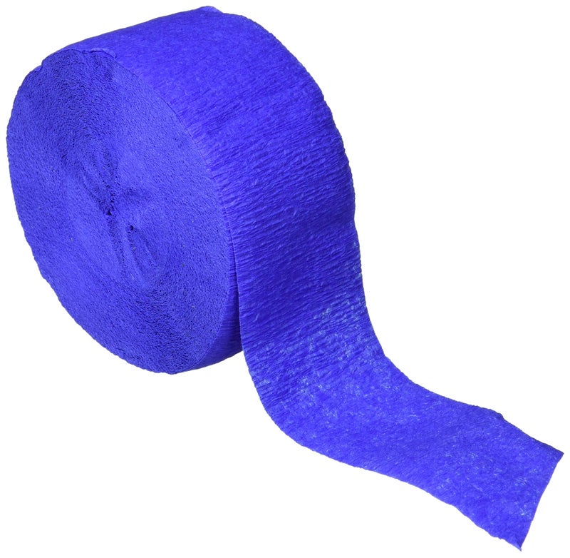 Amscan Premium Bright Royal Blue Crepe Paper Streamer  81ft 1 Piece  Perfect for Birthdays Weddings and Events