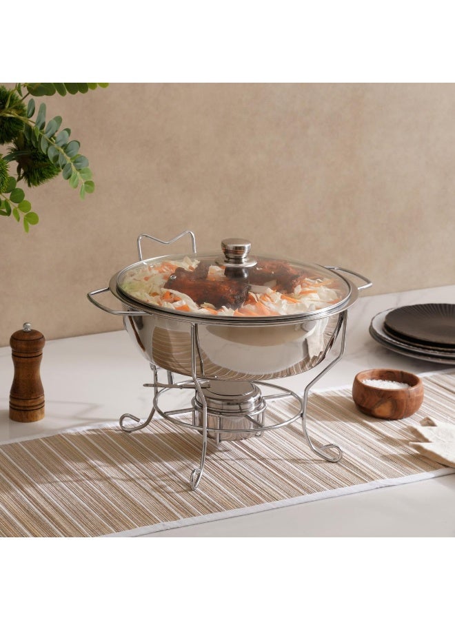 Pan Home طبق شافينغ كالدا مع غطاء 4 لتر - كروم - Image 1