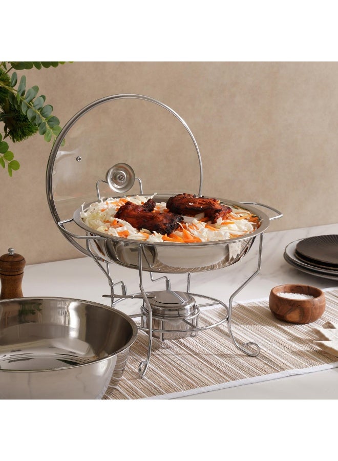 Pan Home طبق شافينغ كالدا مع غطاء 4 لتر - كروم - Image 3