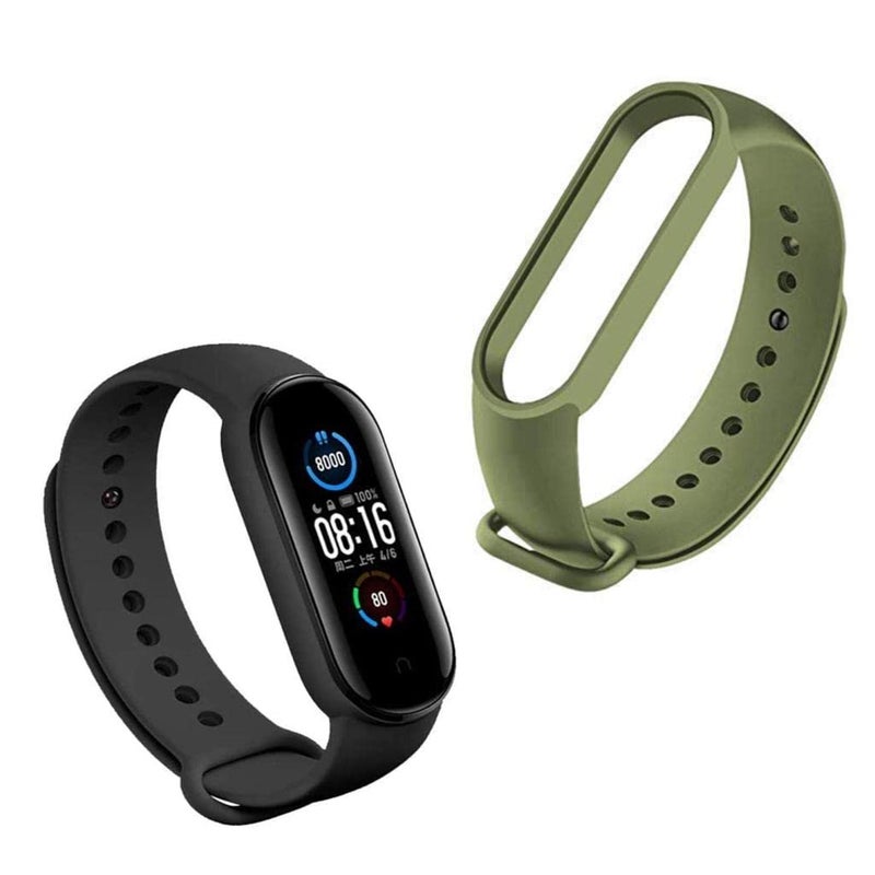 INEFABLE Mi SmartWatch M5 and M6 Watch Straps Original for Mi Watch M5 and M6 Watch Strap Soft Silicone Adjustable Watch Strap-Watch Not Included - Image 1