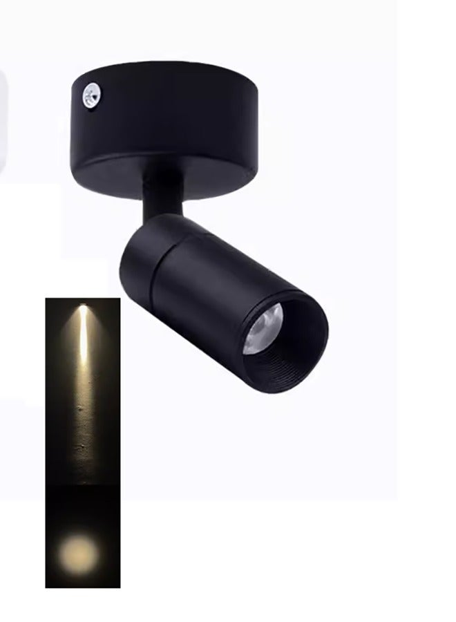 ديكور أسود LED بقعة الجدار الشمعدانات أضواء تركيبات 5 درجة زاوية الشعاع، إضاءة السقف الصغيرة المثبتة 3W، 360 درجة عاكس الضوء قابل للتعديل الطابق أضواء بقعة Uplights لهجة داخلية ضوء AC85-265V الجهد - Image 1