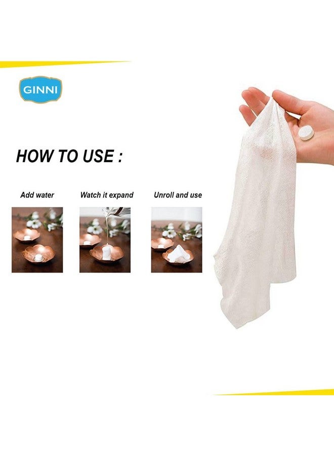 GINNI مناديل إزالة المكياج من كلين ألو فيرا، 7 عبوات (10 مناديل لكل عبوة) + مناديل جيني السحرية (50 قطعة) | لطيفة، صديقة للبشرة، جاهزة للسفر، مناديل تنظيف مرطبة - Image 5