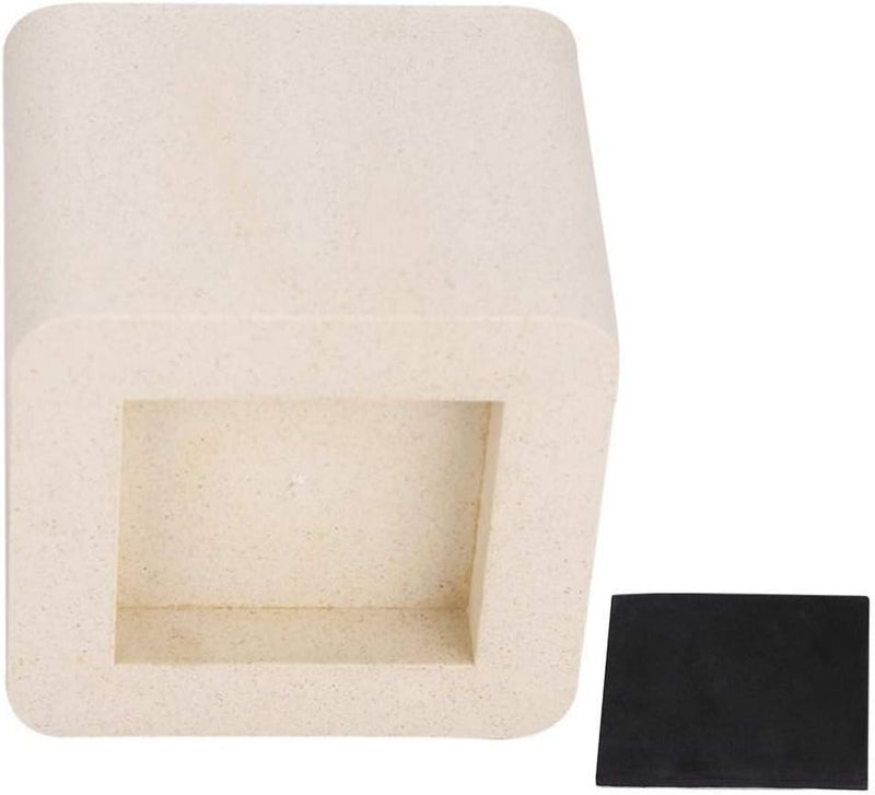 4Pcs Ceramic Simulated Plastic Furniture Risers, Heavy Duty Bed Table Desk Sofa Leg Risers with Smooth Edges for Hardwood Floors, 10.5x10.5x8.5cm Home Furniture Lifters - Image 1