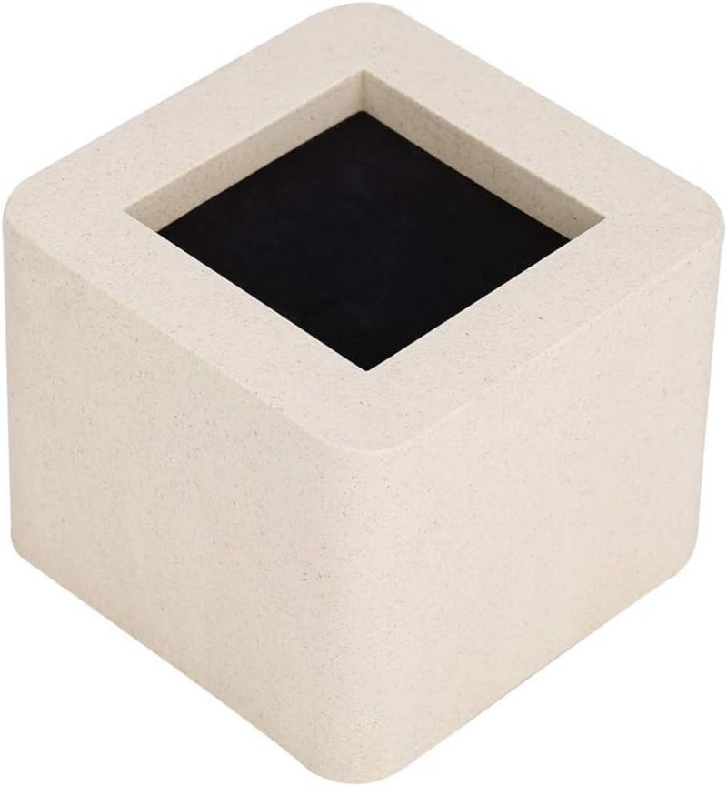 4Pcs Ceramic Simulated Plastic Furniture Risers, Heavy Duty Bed Table Desk Sofa Leg Risers with Smooth Edges for Hardwood Floors, 10.5x10.5x8.5cm Home Furniture Lifters - Image 2