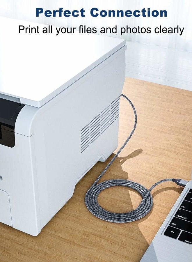 AkoaDa USB 2.0 Printer Cable 15ft, USB Type A Male to B Male Printer Scanner Cord High Speed Compatible with HP, Canon, Dell, Epson, Lexmark, Xerox, Samung and More - Image 4