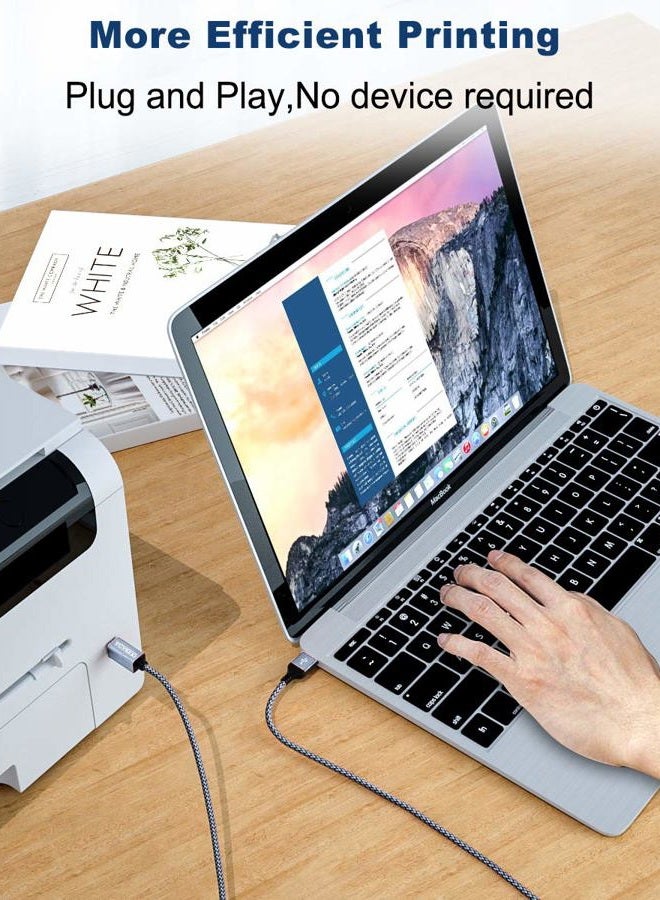 AkoaDa USB 2.0 Printer Cable 15ft, USB Type A Male to B Male Printer Scanner Cord High Speed Compatible with HP, Canon, Dell, Epson, Lexmark, Xerox, Samung and More - Image 5