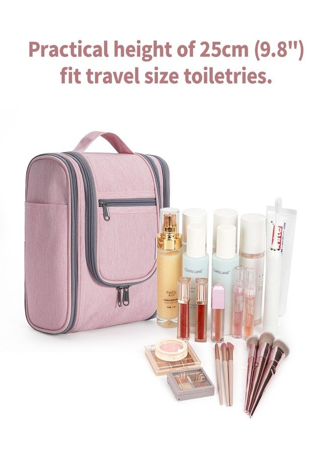 Narwey Small Hanging Toiletry Bag Women Travel Makeup Bag Organizer Toiletries Bag for Travel Size Essentials Accessories Cosmetics (Medium, Pink) - Image 4