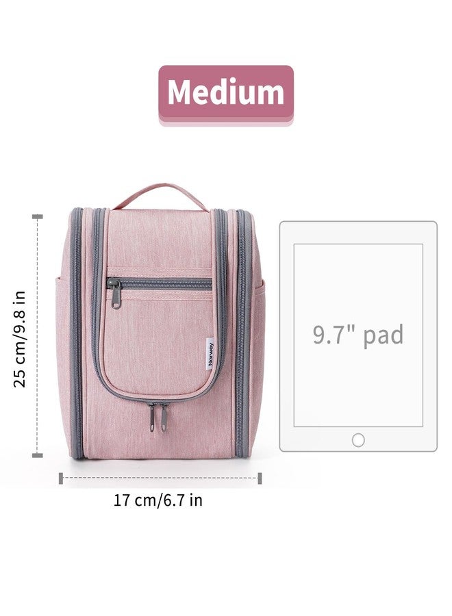 Narwey Small Hanging Toiletry Bag Women Travel Makeup Bag Organizer Toiletries Bag for Travel Size Essentials Accessories Cosmetics (Medium, Pink) - Image 5