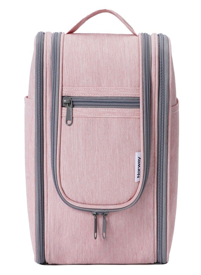 Narwey Small Hanging Toiletry Bag Women Travel Makeup Bag Organizer Toiletries Bag for Travel Size Essentials Accessories Cosmetics (Medium, Pink) - Image 1
