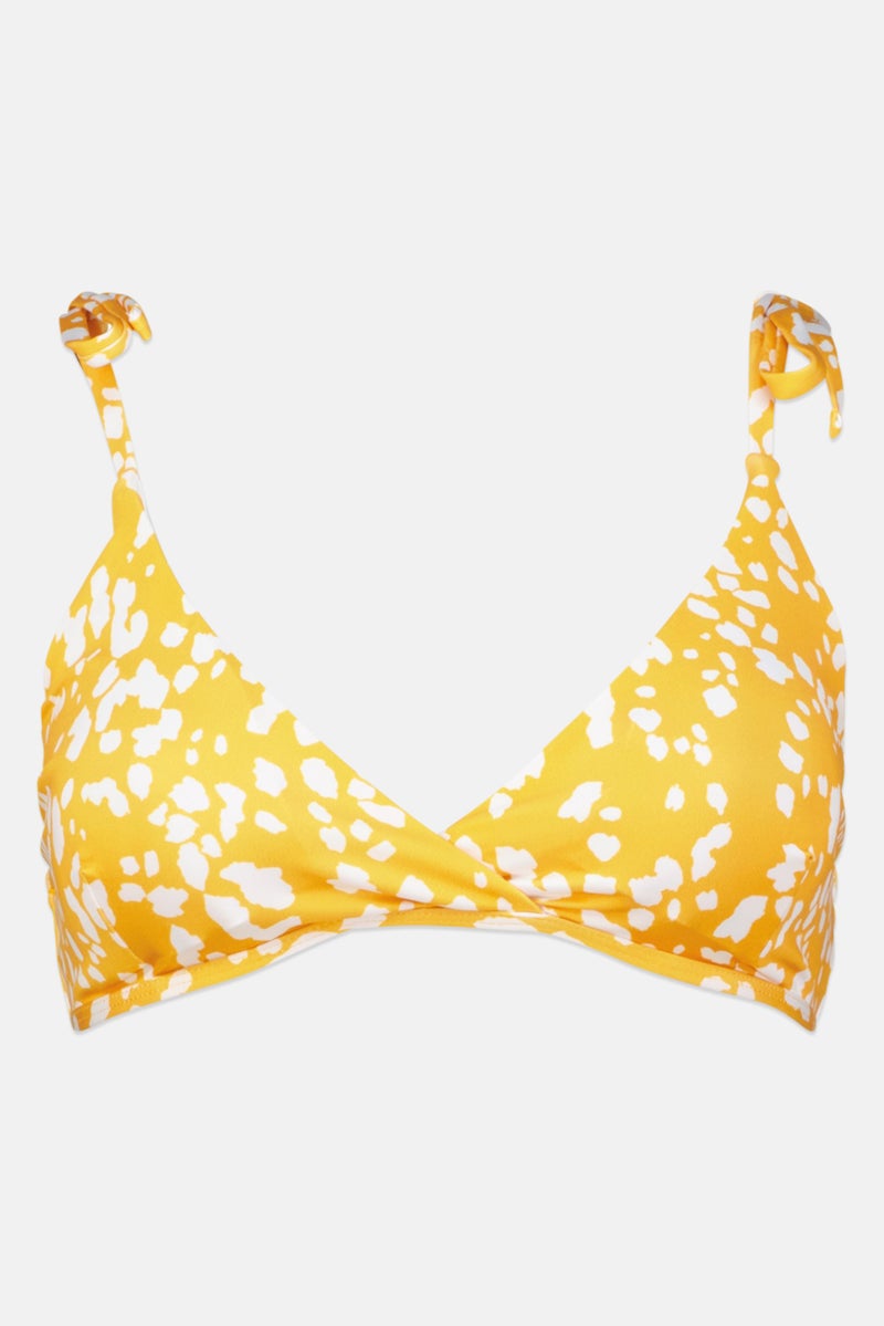 NEW LOOK Women Allover Print Lightly Padded Bikini Top, Multicolor - Image 1