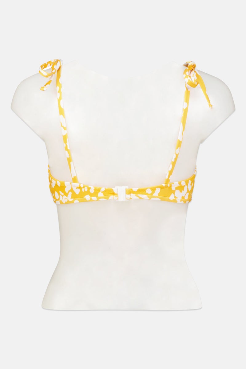 NEW LOOK Women Allover Print Lightly Padded Bikini Top, Multicolor - Image 2