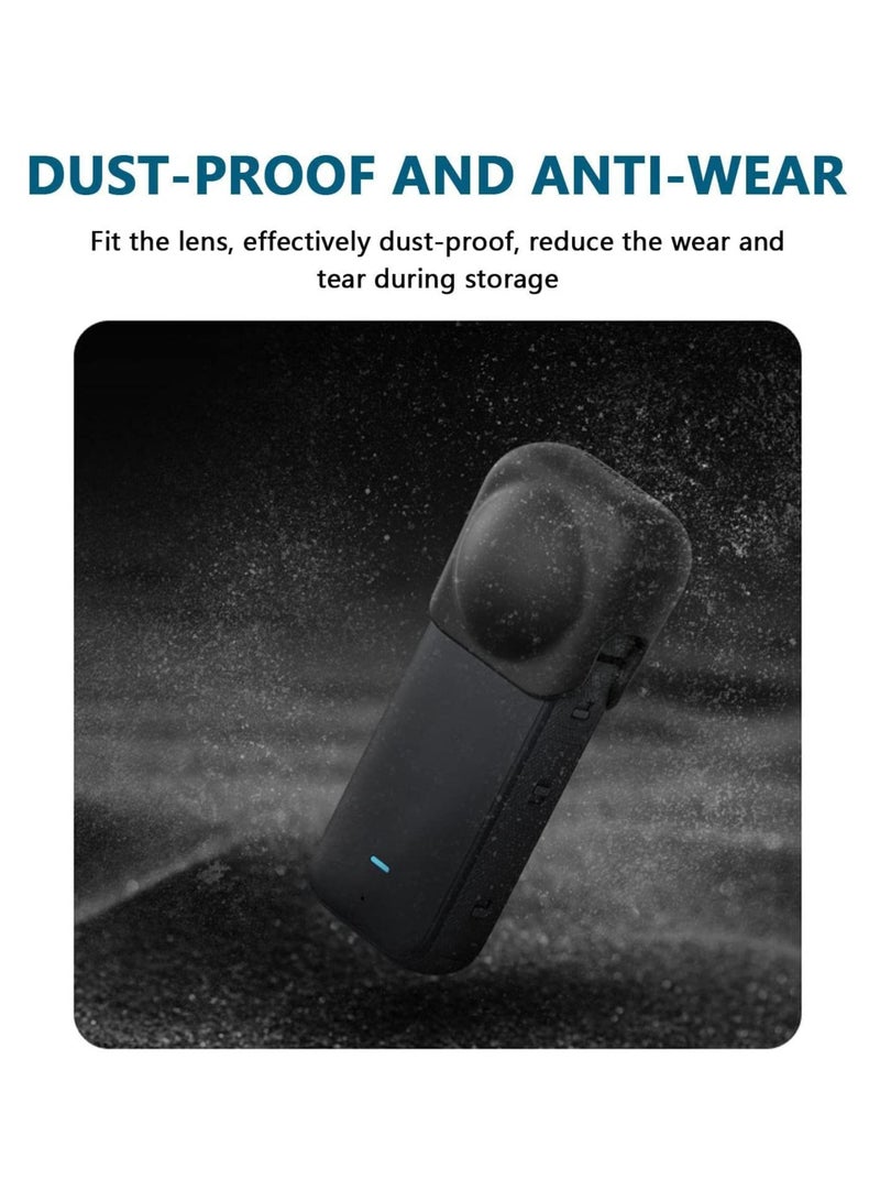 KASTWAVE Silicone Lens Cover Protector Guards Replacement Dust-Proof Lens Protective Cap for Insta360 X3 Action Camera Accessories  - Image 4