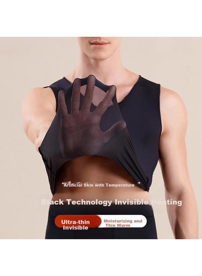 Yuzhaolin Autumn And Winter New Arrival] Men's Thermal Vest, Seamless Skin Base, Sleeveless, Comfortable, Seamless Inner Layer, Base Layer Top - Image 2