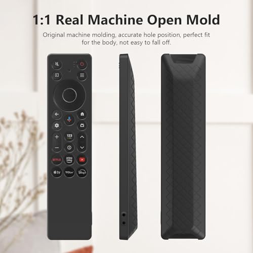 LEFXMOPHY Case Cover for TCL RC923A FMB1 / RC813A FMB1 2025 QM6K QM7K TV Remote Control Protector Sleeve - Black - Image 4