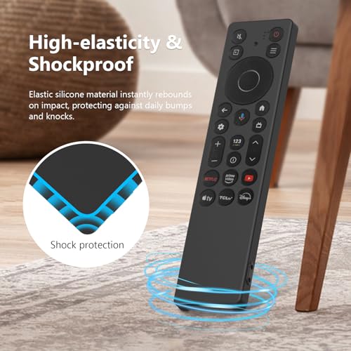 LEFXMOPHY Case Cover for TCL RC923A FMB1 / RC813A FMB1 2025 QM6K QM7K TV Remote Control Protector Sleeve - Black - Image 5