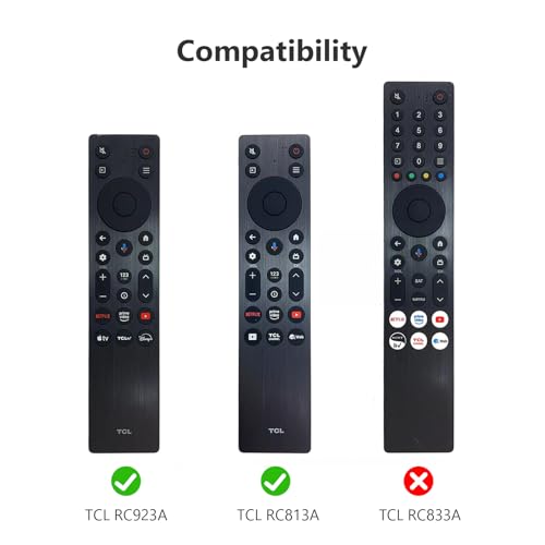 LEFXMOPHY Case Cover for TCL RC923A FMB1 / RC813A FMB1 2025 QM6K QM7K TV Remote Control Protector Sleeve - Black - Image 2