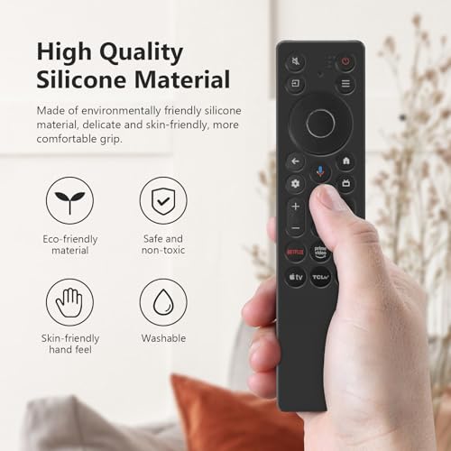 LEFXMOPHY Case Cover for TCL RC923A FMB1 / RC813A FMB1 2025 QM6K QM7K TV Remote Control Protector Sleeve - Black - Image 3